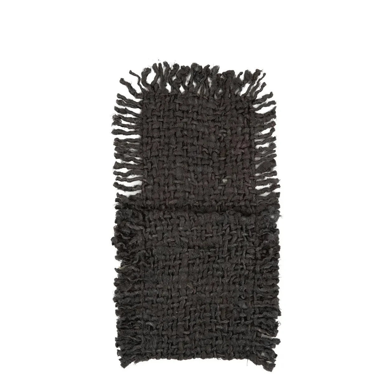 Sous-verre en coton noir marine avec bords effilochés, lot de 4 pour la cuisine