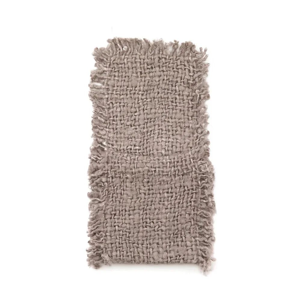 Échantillon de tissu tissé à bords bruts pour Le porte-couverts Oh My Gee Gris perle set de 4