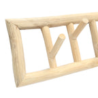 Porte-manteau mural en teck naturel design rectangulaire – 70x10 cm