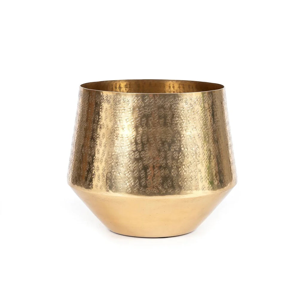 Vase en métal martelé en laiton Le Pot Martelé Laiton L pour décoration intérieure