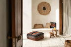 Pouf décoratif à motifs Le pouf Oh My Gee - Noir Orange_40 pour un intérieur tendance
