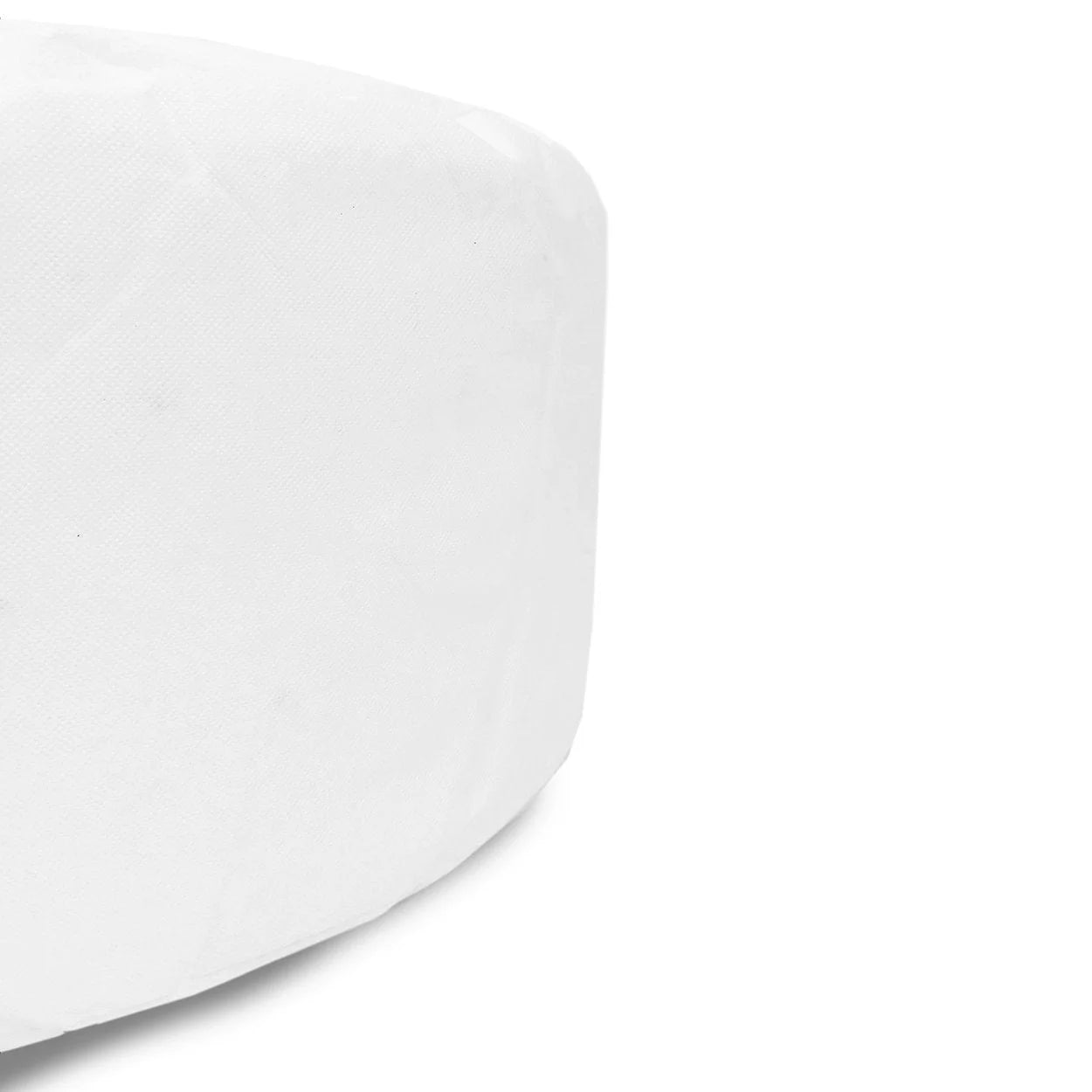 Pouf rond en tissu blanc – Intérieur moelleux – Ø60 cm