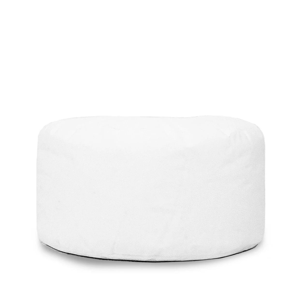 Pouf rond en tissu blanc – Intérieur moelleux – Ø60 cm