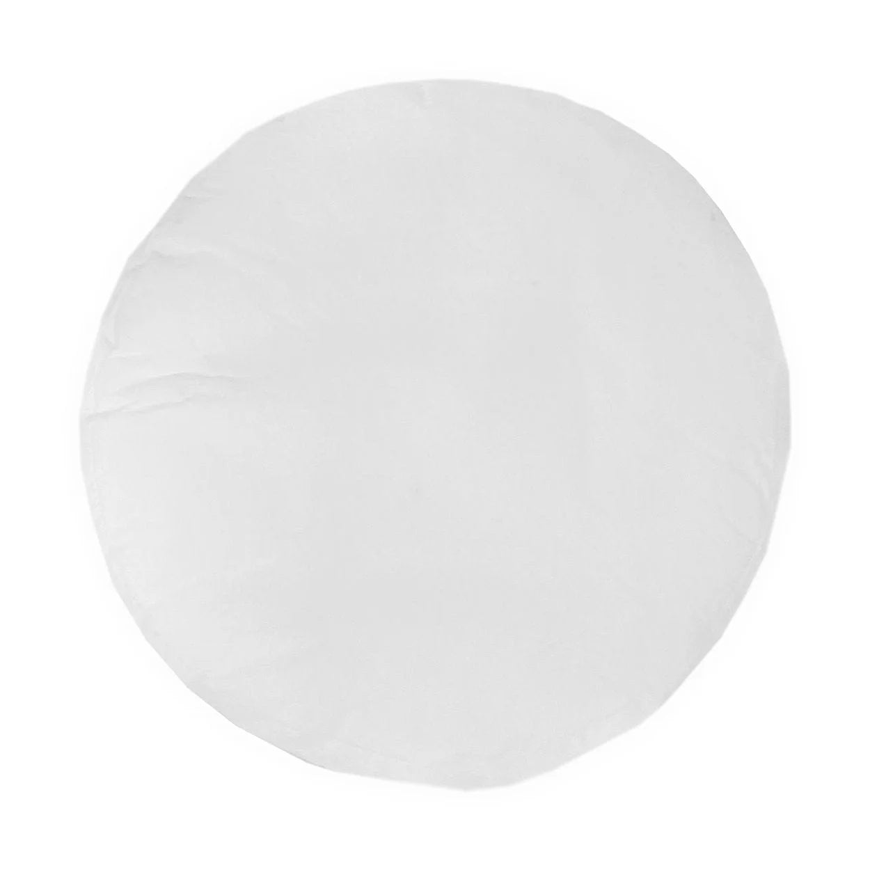 Pouf rond en tissu blanc – Intérieur moelleux – Ø60 cm
