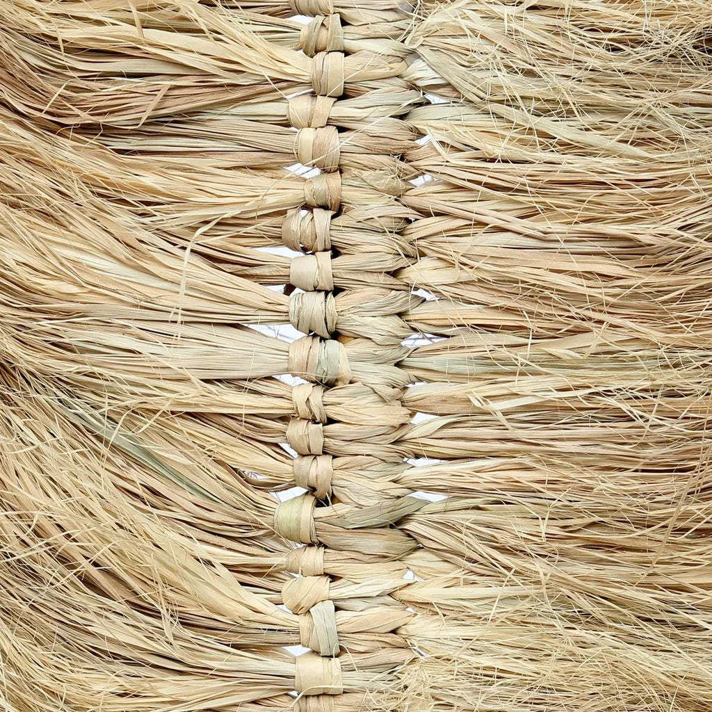 Tapis en paille tissée La Raffia Palmeira Naturel pour décoration intérieure
