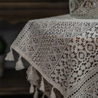 Zoom dur le Rideau dentelle bohème