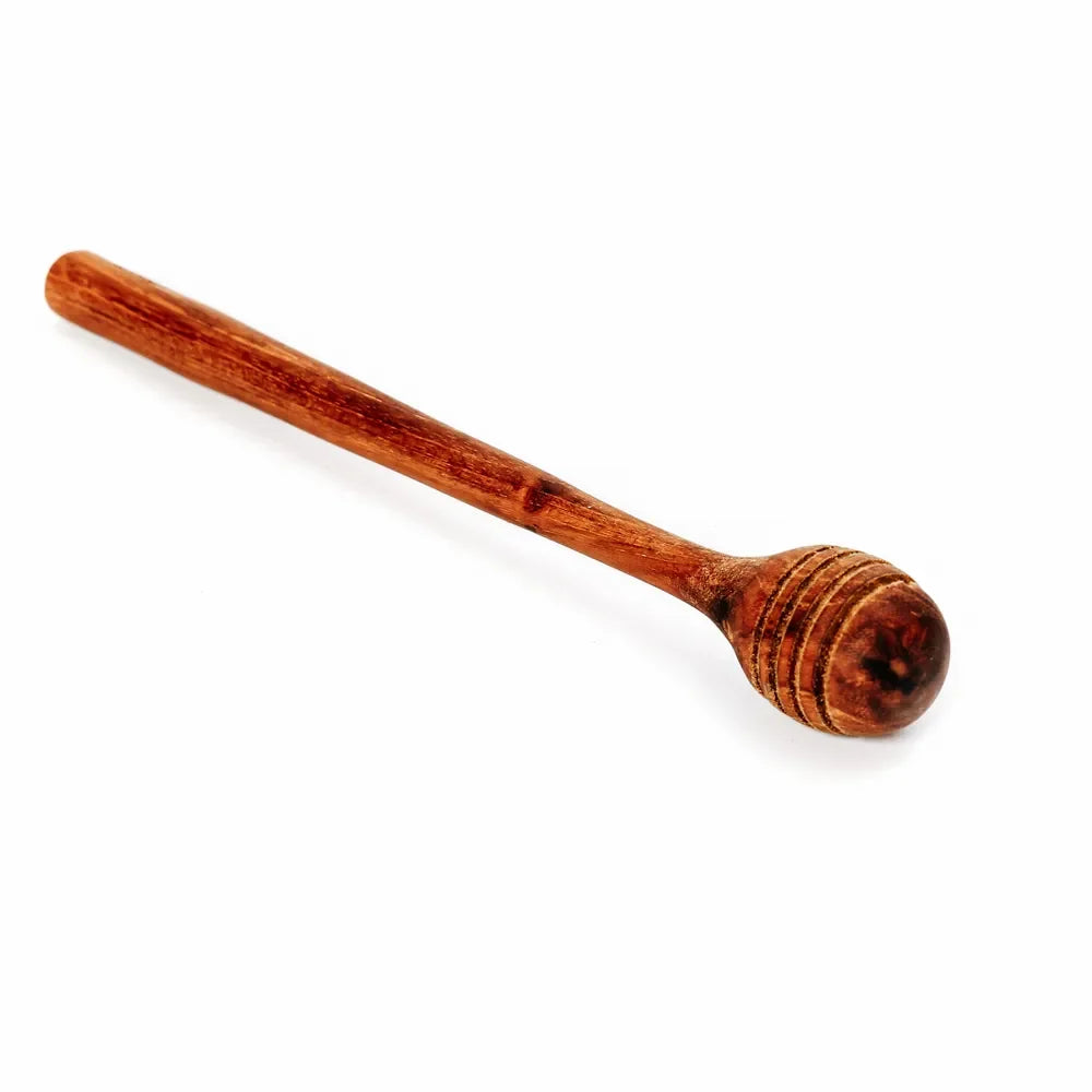 Poulain à miel en teck naturel de 19 cm pour accessoire de table