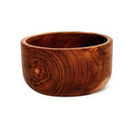 Saladier en teck naturel 15 cm, bol rond en bois durable et noble