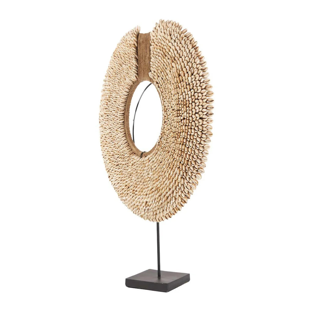 Sculpture murale en coquillage naturel sur socle 52 cm