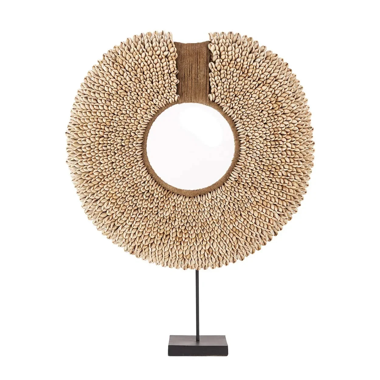 Sculpture murale en coquillage naturel sur socle de 52 cm pour décoration marine