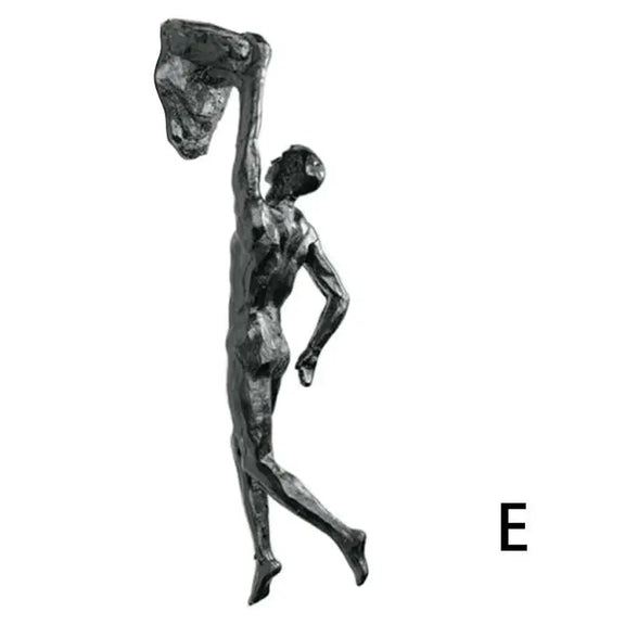 Sculpture murale grimpeur en résine E