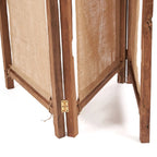 Séparateur de pièce en teck recyclé et jute naturel