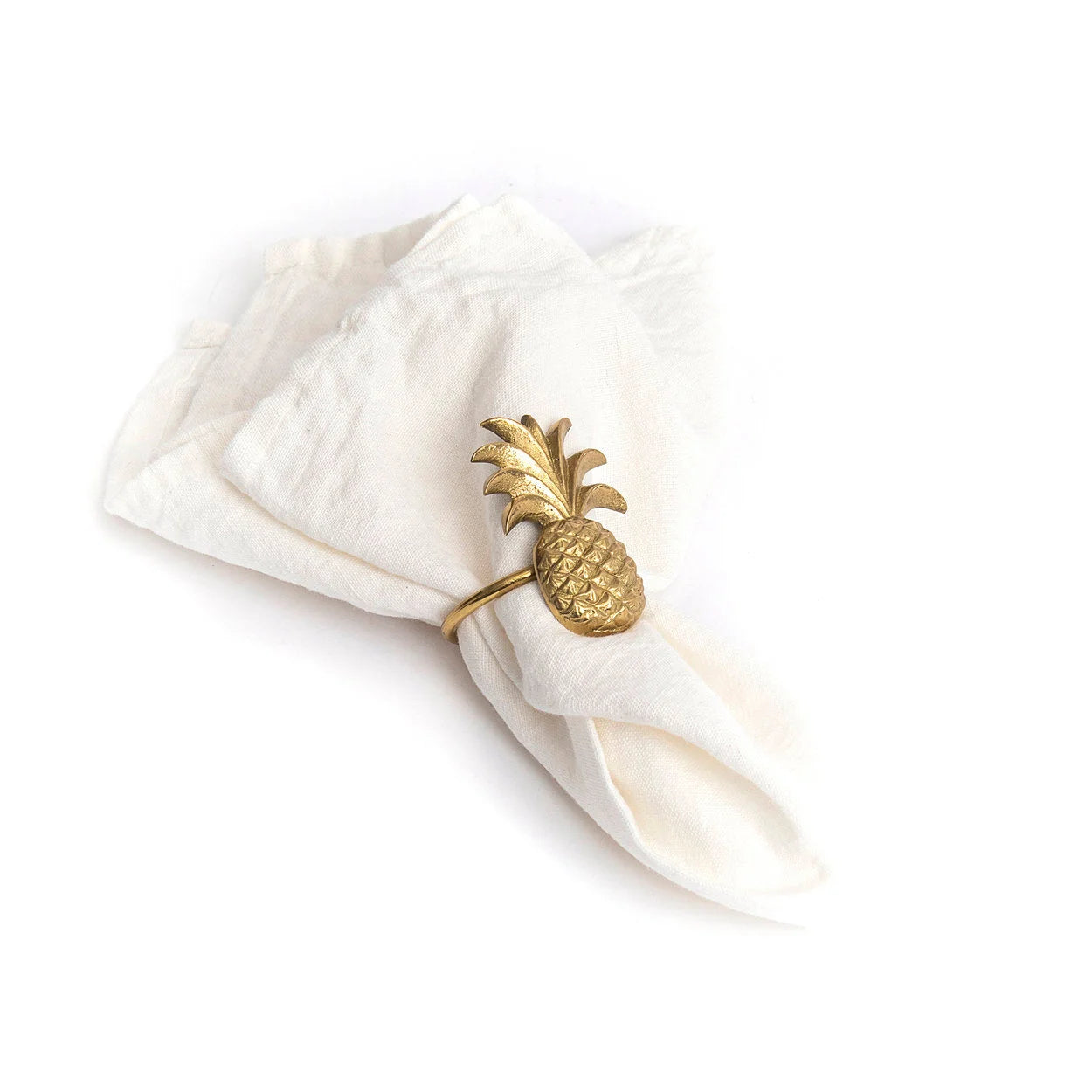 Serviettes en lin blanc - Lot de 4 - 45x45 cm