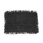 Tapis tissé à franges noires pour lot de 4 Le set de table Oh My Gee Noir Marine