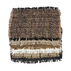 Échantillons de tissu en coton gaufré avec motif chevron noir cuivre, set de 4