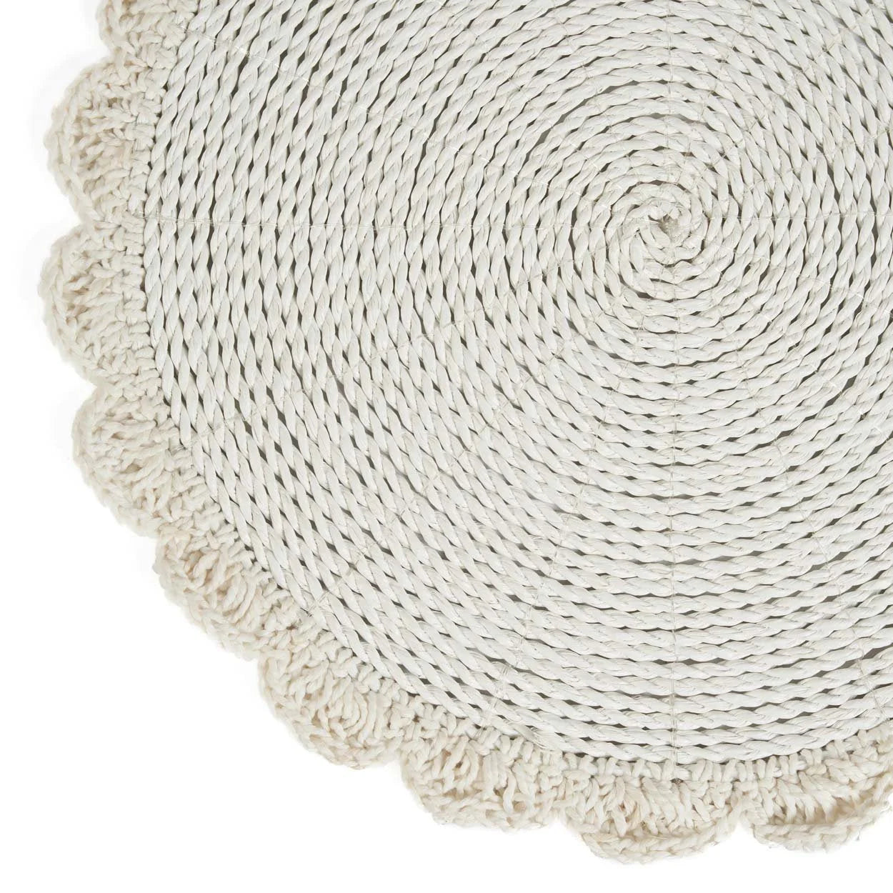 Set de table rond en macramé coton