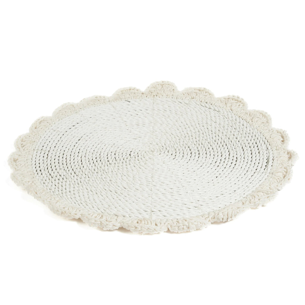 Set de table rond en macramé coton
