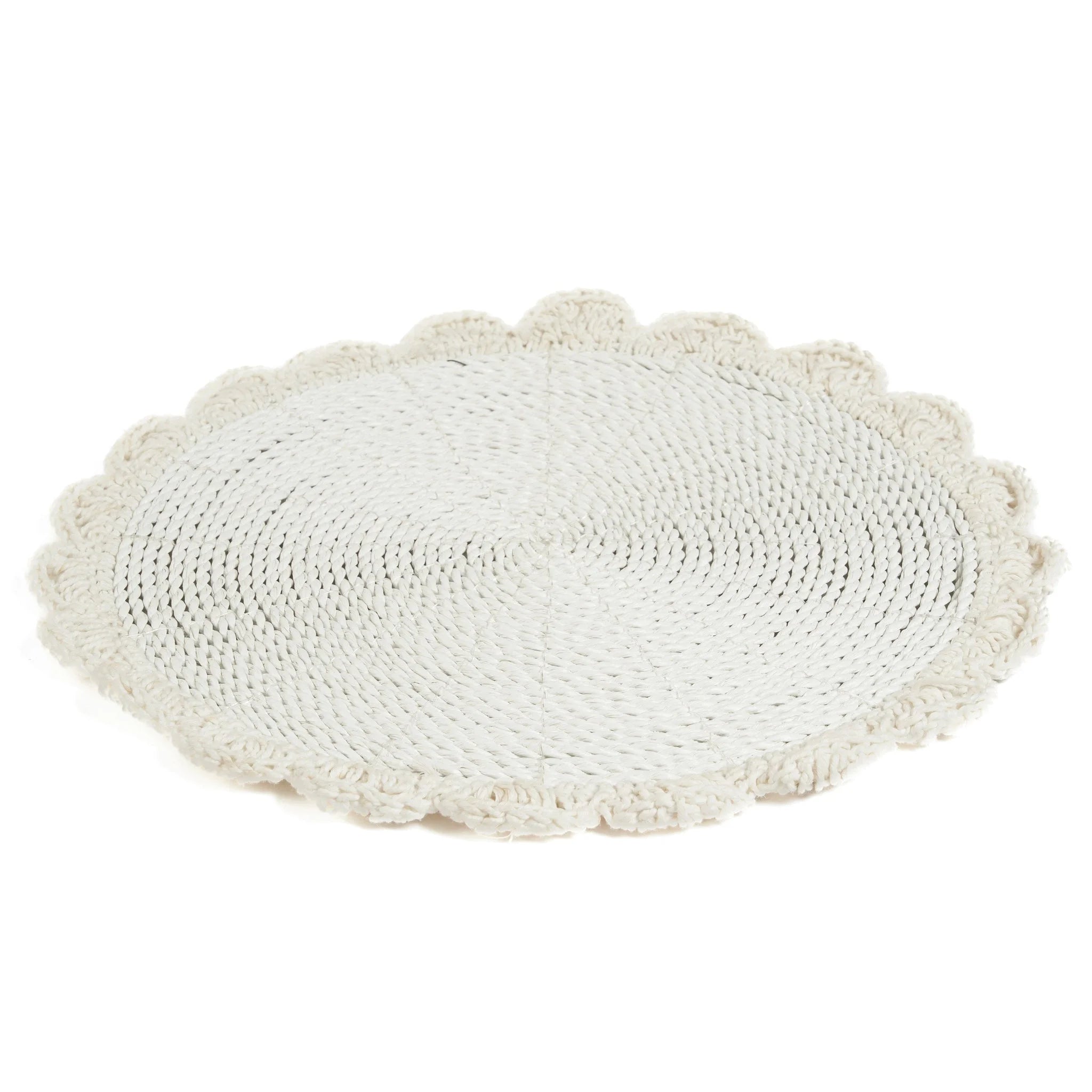 Set de table rond en macramé coton
