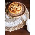 Set de table rond en raphia et herbe marine 45 cm