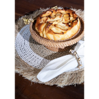 Set de table rond en raphia et herbe marine 45 cm