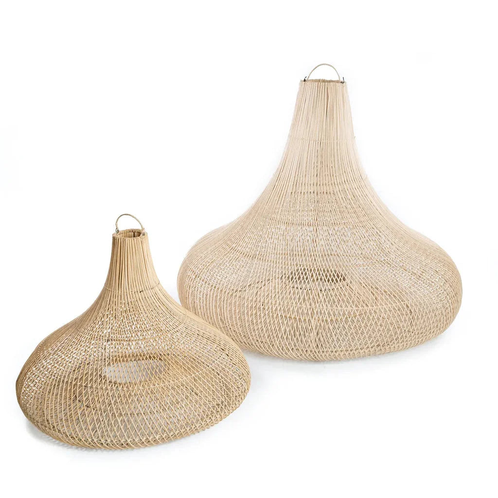 Deux suspensions en osier pour le luminaire Le Shala Naturel XL