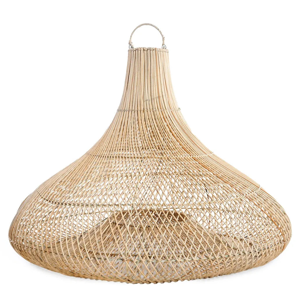 Luminaire suspendu en rotin tissé Le Shala Naturel XL pour une ambiance chaleureuse