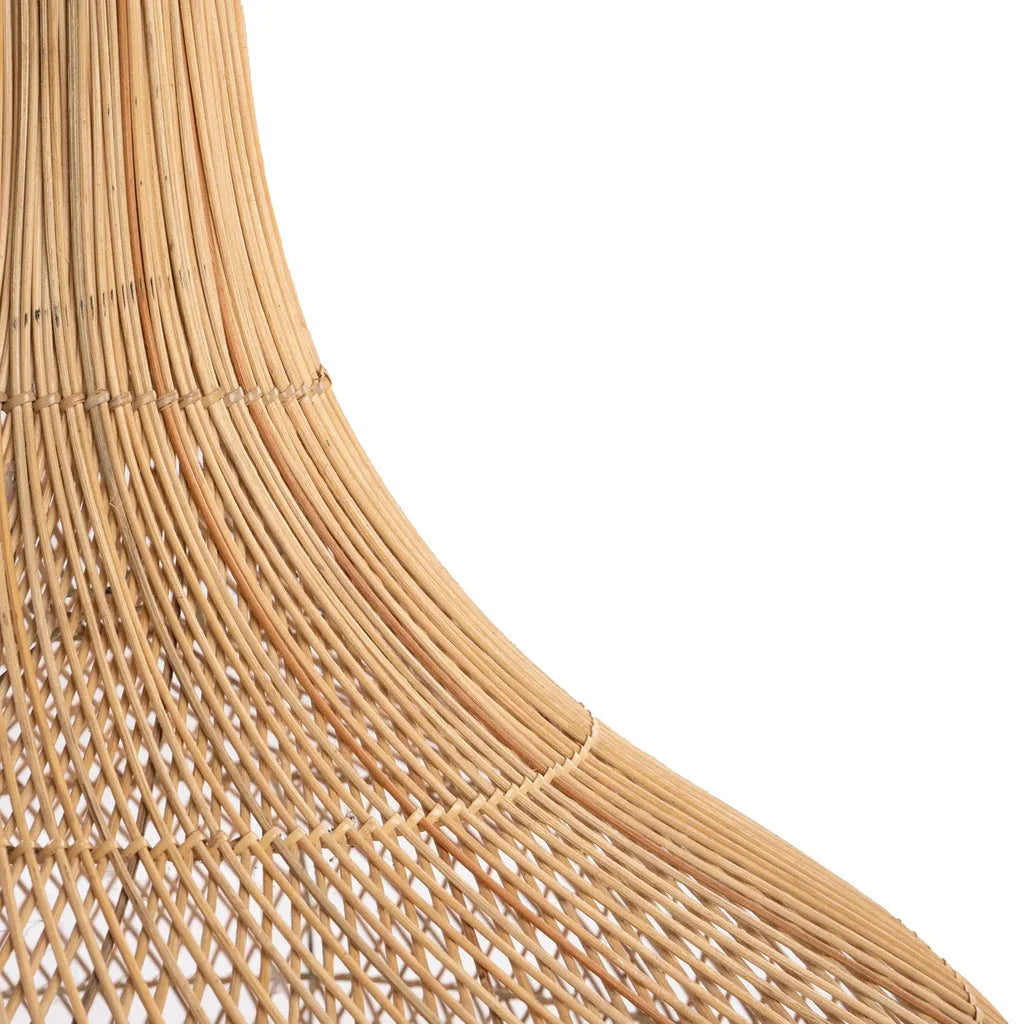 Abat-jour en rotin tissé pour lampe suspendue Le Shala Naturel XL