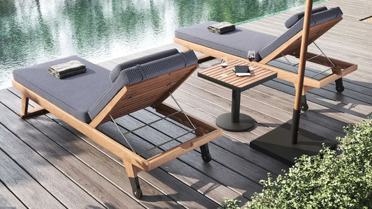 Socle de parasol en acier poudré noir 45 kg carré