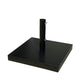 Socle de parasol en acier poudré noir 45 kg carré