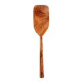 Spatule en racine de teck de 28 cm en bois naturel avec large lame ronde