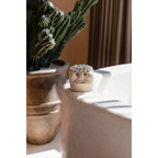 Statue en grès blanc 11 cm sculptée main Sumba