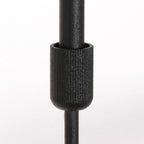 Bouton noir texturé cylindrique sur une tige métallique pour Suspension 3 abat-jour tissu noir intérieur doré