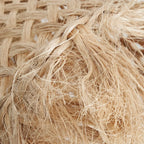 Texture en fibre naturelle tissée et effilochée pour Suspension en abaca forme méduse