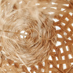 Abat-jour en paille tissée pour suspension en abaca forme méduse naturelle 43 cm