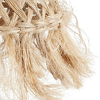 Frange en jute tressée pour suspension en abaca forme méduse naturelle 43 cm