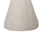 Abat-jour conique blanc mat texturé en papier-mâché, 17x23 cm