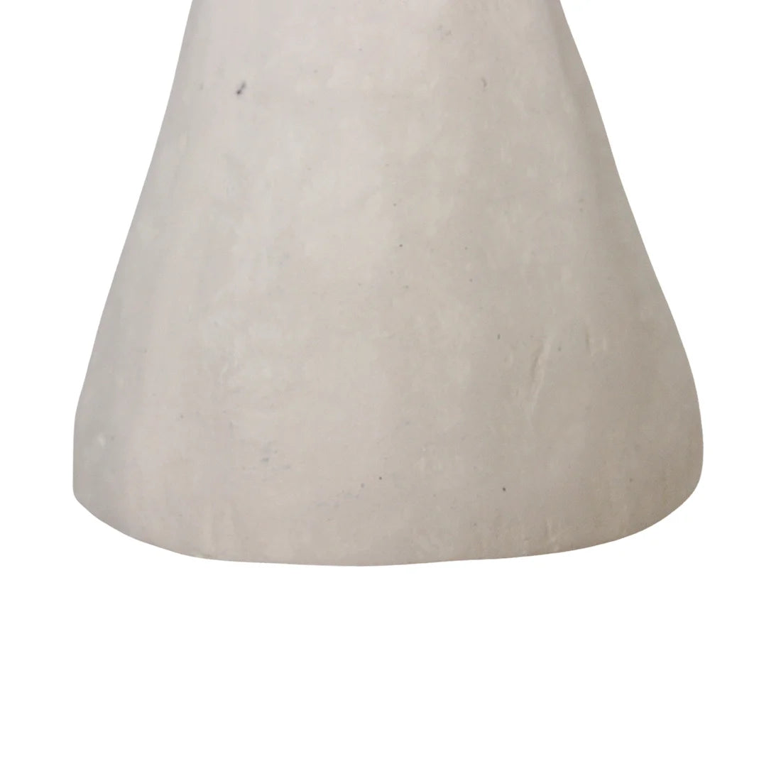 Abat-jour conique blanc mat texturé en papier-mâché, 17x23 cm