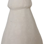 Suspension artisanale en papier-mâché blanc cassé 17x23 cm, vue arrière