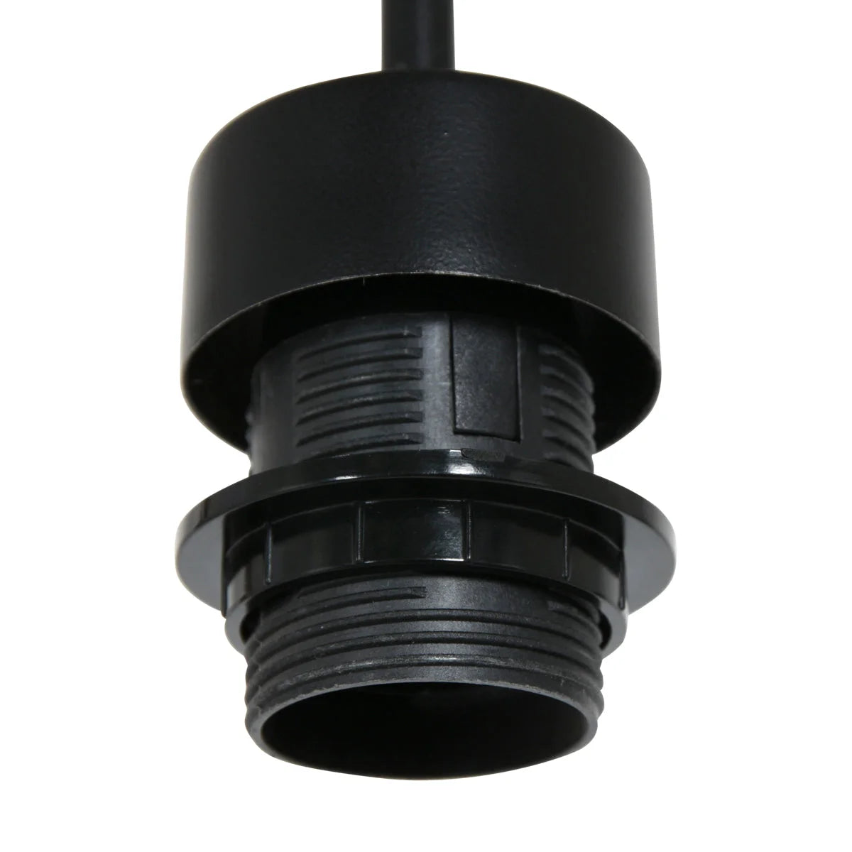Douille de lampe noire pour suspension en bambou ajouré et métal noir Ø60 cm