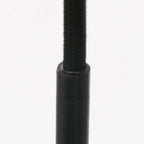 Ampoule noire cylindrique avec cordon pour suspension en bambou ajouré et métal noir