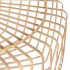 Tabouret en rotin tissé naturel pour suspension en bambou ajouré rond Ø50 cm