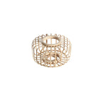 Abat-jour cylindrique en bambou naturel ajouré avec support E27, diamètre 20 cm