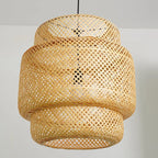Suspension en bambou tressé éteint