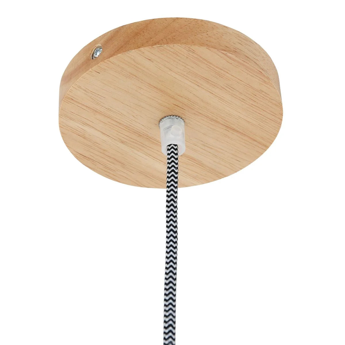Lustre en bois avec cordon décoratif ajouré en forme de goutte naturel Ø50 cm