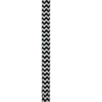 Ruban en chevron noir et blanc pour suspension bois ajouré forme goutte naturel Ø50 cm