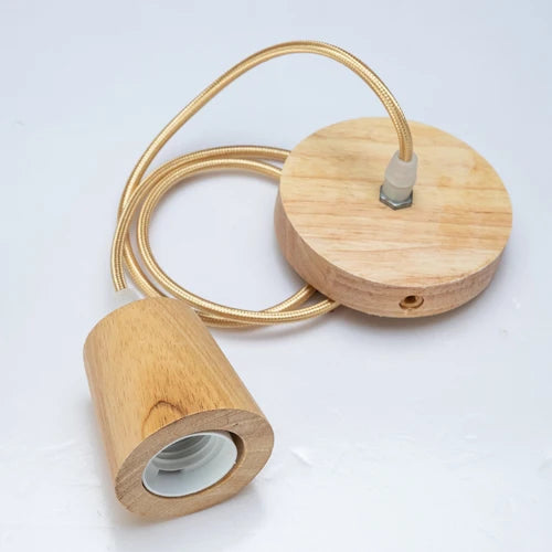 suspension en bois clair variante  5