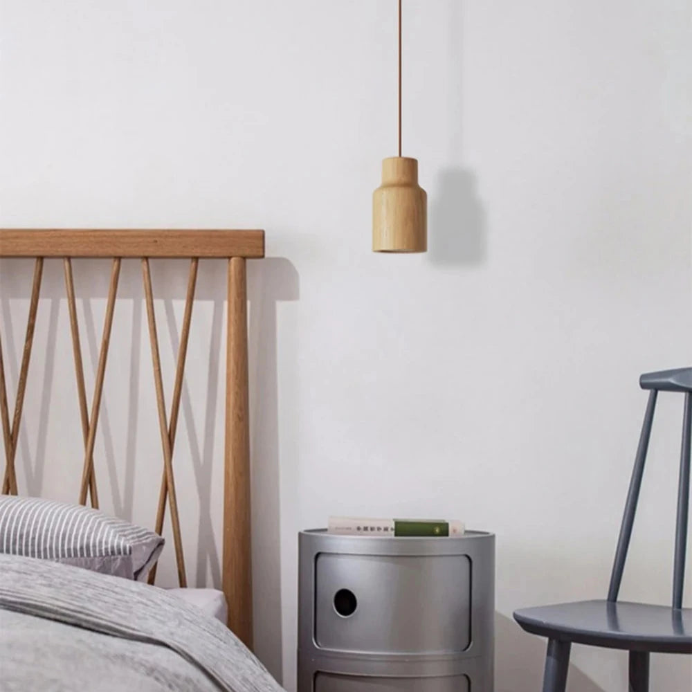 Suspension bois moderne