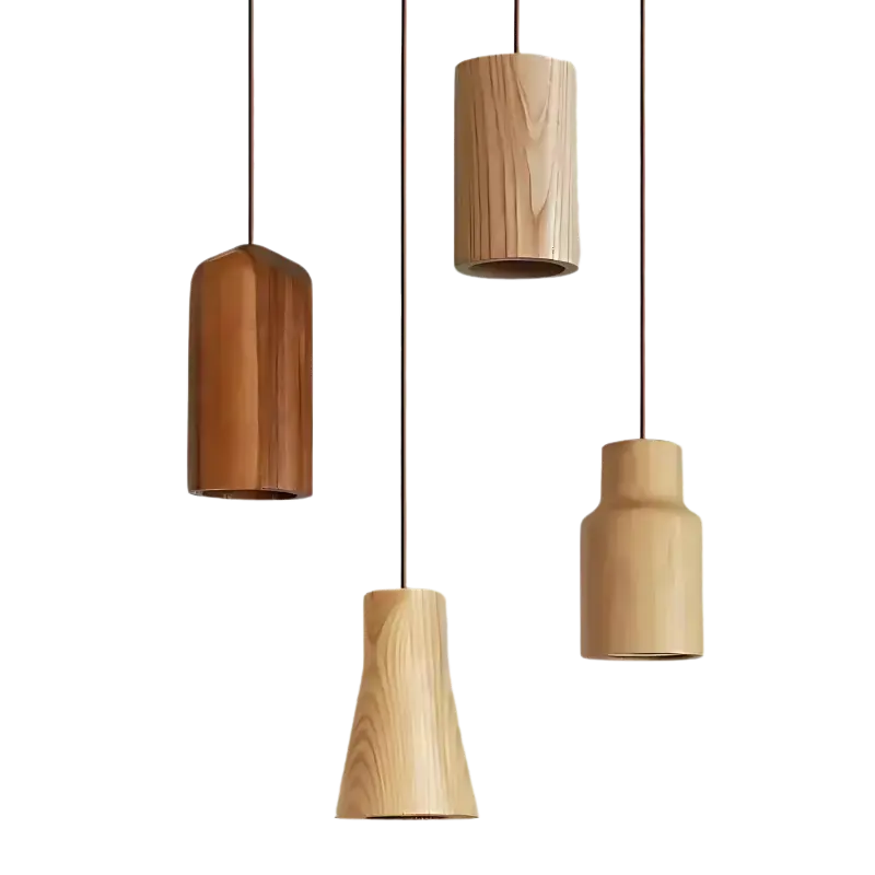 Suspension bois moderne