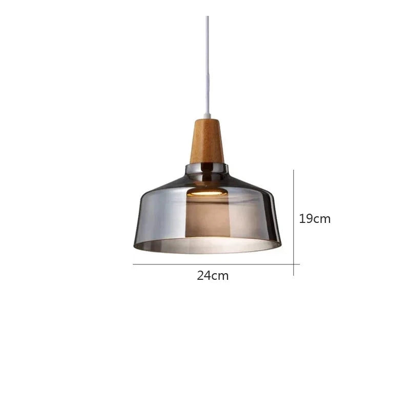 Suspension bois verre modèle 2