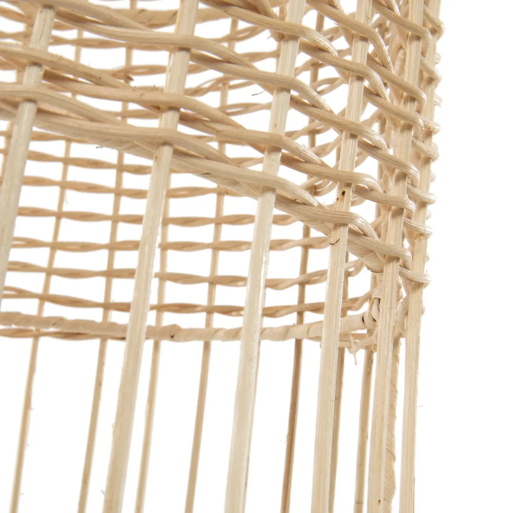 Panier en rotin naturel suspendu de 60 cm avec forme élancée
